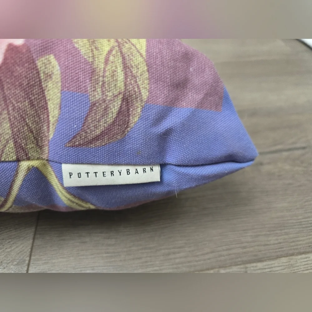 Pottery Barn Vintage Floral Accent Pillow  Decore Cottage Feminine Garden Party